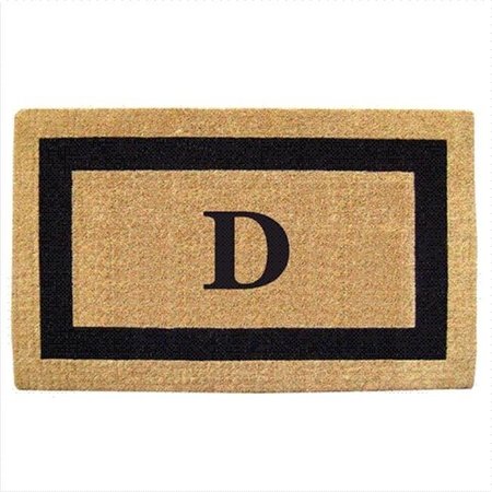NEDIA HOME Nedia Home 02071D Single Picture - Black Frame 24 x 57 In. Heavy Duty Coir Doormat - Monogrammed D O2071D